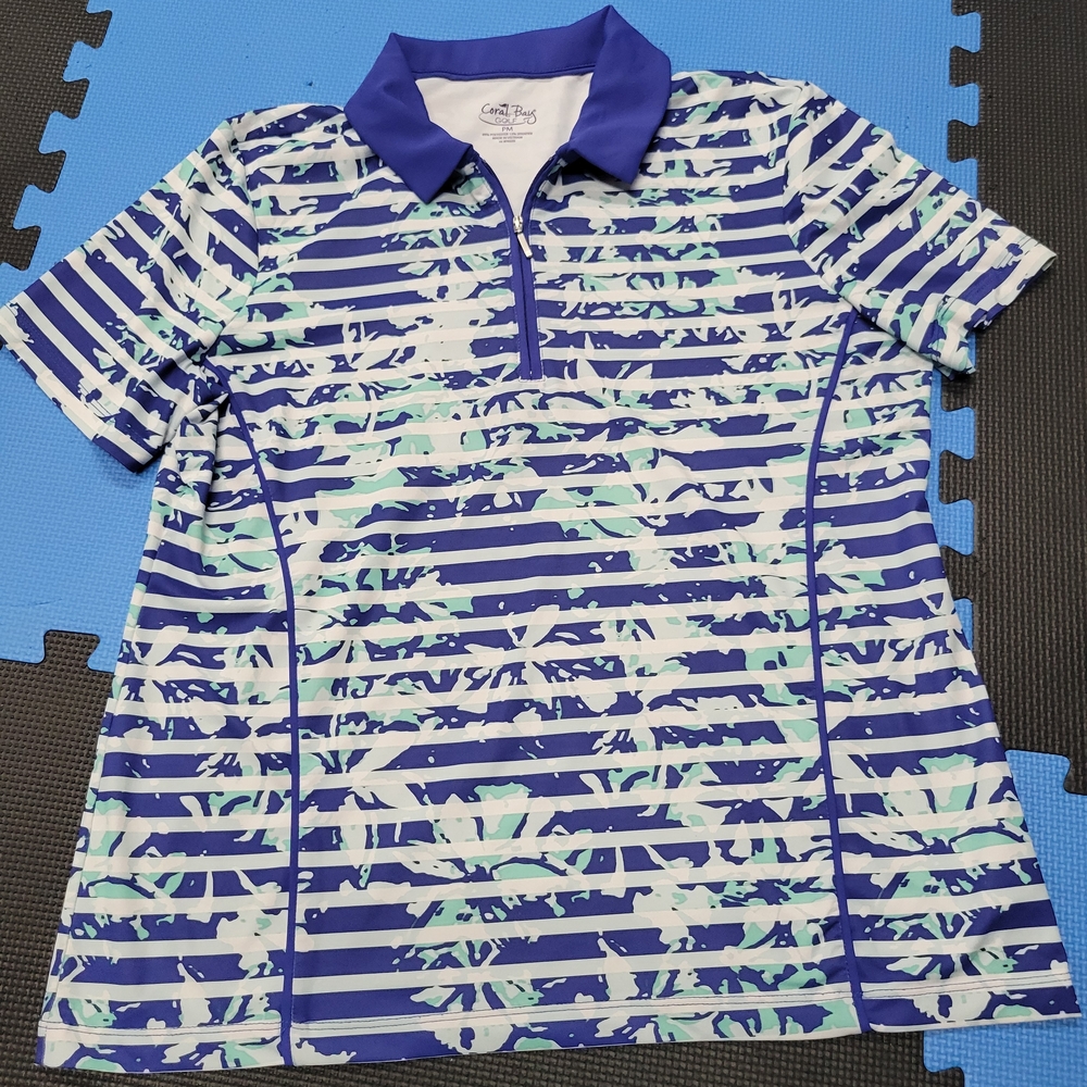 Coral Bay Golf Purple and White Shirt